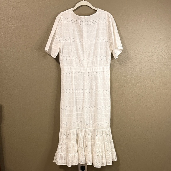 Hayden White Eyelet Midi Dress - Picture 8 of 11
